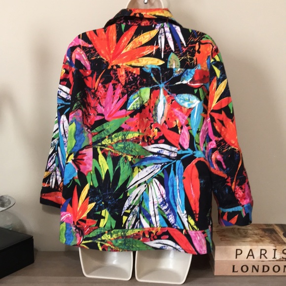 ♥️ Chico’s ♥️…Women’s 2 …Floral Print Jacket! - Picture 5 of 10